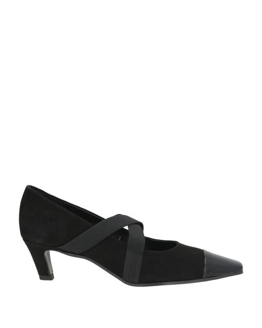 J.A.P. JOSE ANTONIO PEREIRA Black Pumps Leather, Synthetic Material