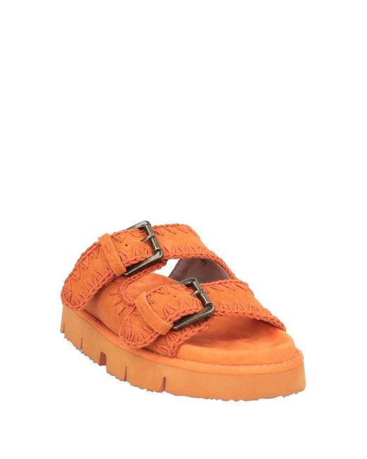 Mou Orange Sandals Cow Leather
