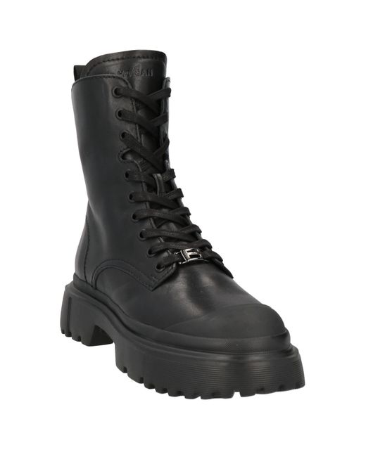 Hogan Black Ankle Boots Leather