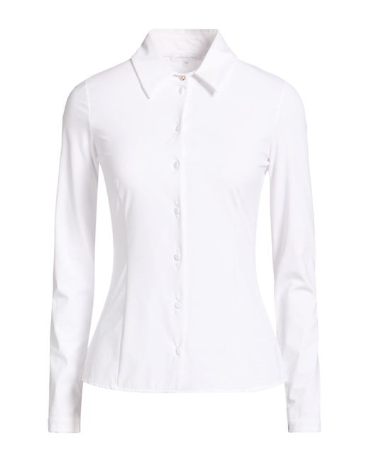 Patrizia Pepe White Shirt Polyamide, Elastane