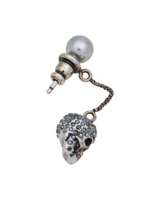 McQ Alexander McQueen White Ohrring
