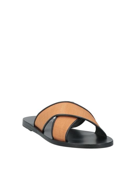 Ancient Greek Sandals Brown Camel Sandals Leather, Natural Raffia