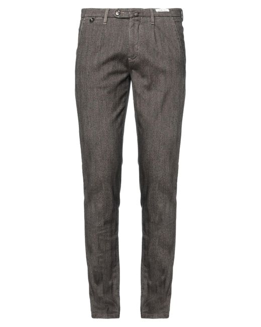 L.b.m. 1911 Gray Pants Cotton, Elastane for men
