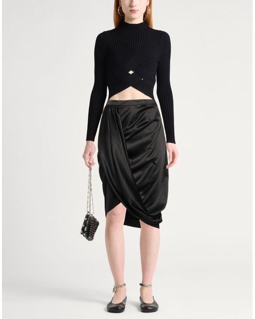 Dries Van Noten Black Midi Skirt Acetate, Viscose, Elastane
