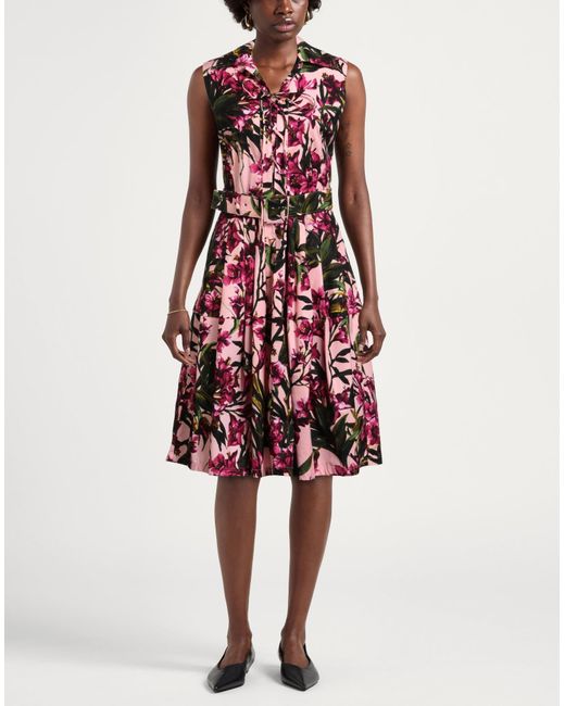 Samantha Sung Red Light Midi Dress Cotton, Elastane