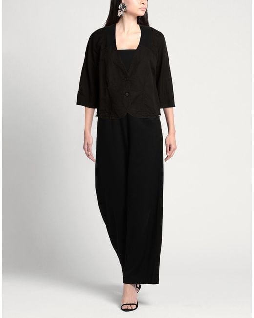 European Culture Black Jacket Cotton, Linen, Lycra