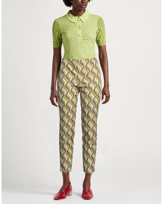 Maliparmi Green Lime Pants Polyester, Elastane