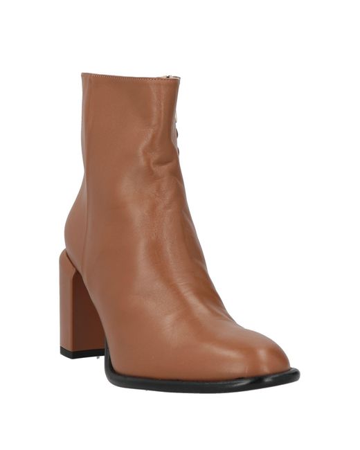 LE FABIAN Brown Ankle Boots Leather
