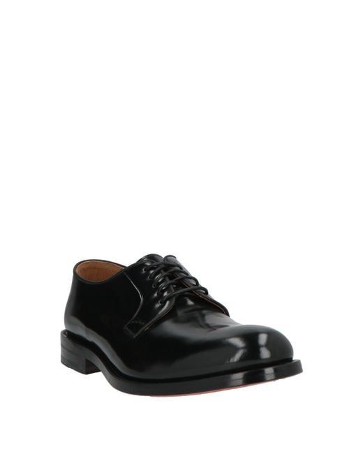 Calce Black Lace-Up Shoes Leather for men