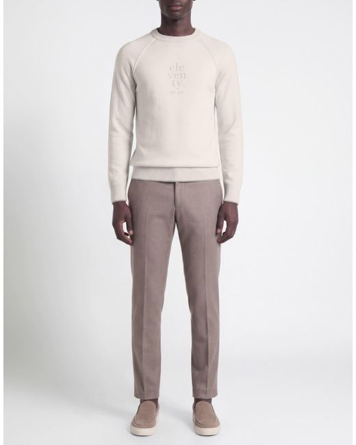 Eleventy White Platinum Sweater Cashmere for men