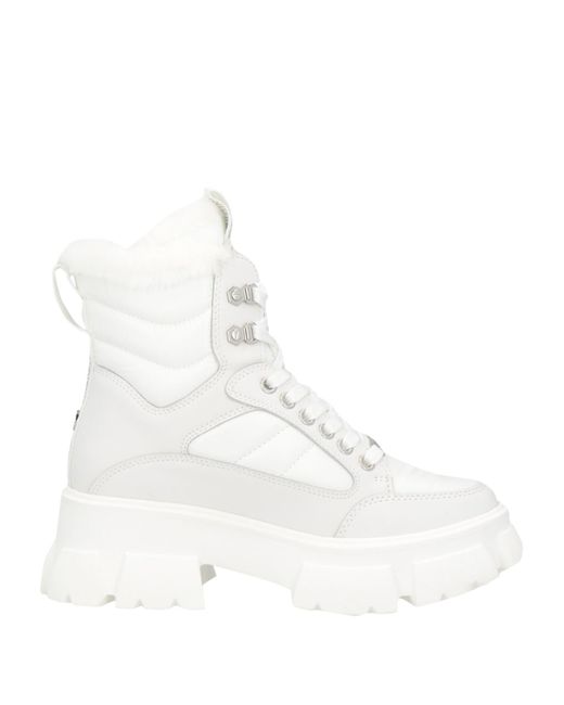 Steve Madden White Ankle Boots