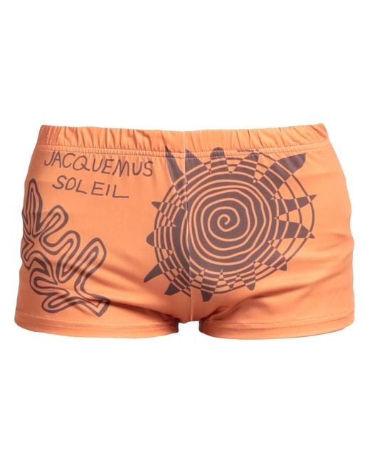 Jacquemus Orange Swim Trunks for men