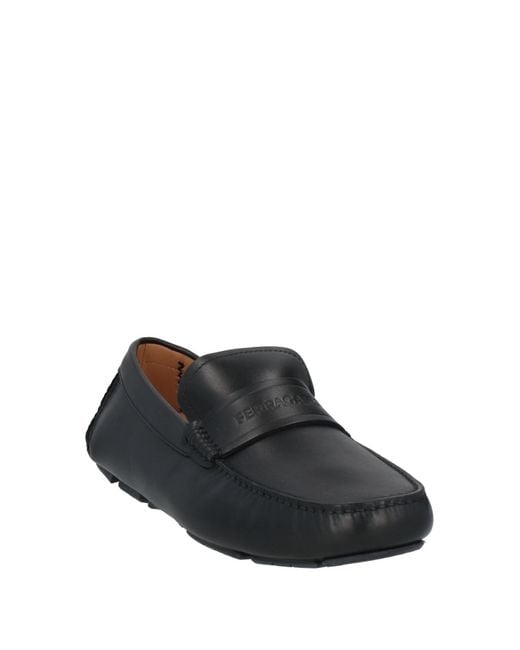Ferragamo Black Loafers Calfskin for men