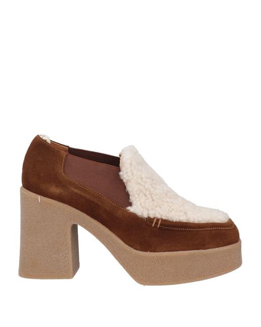 Castaner Loafers Leather Shearling in Brown Lyst UK
