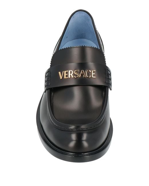 Versace Gray Loafers Calfskin for men