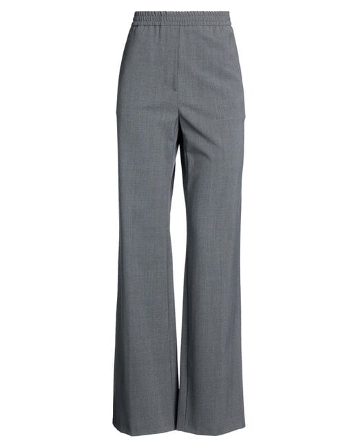 Weekend by Maxmara Gray Pants Polyester, Virgin Wool, Elastane