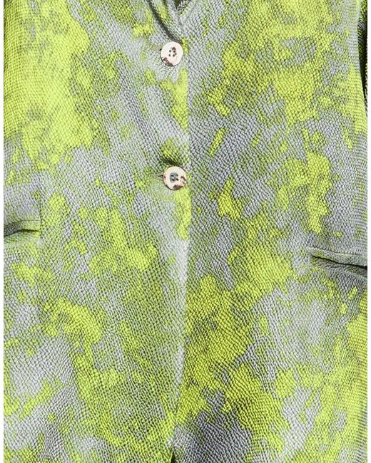 Avant Toi Green Blazer Silk, Elastane