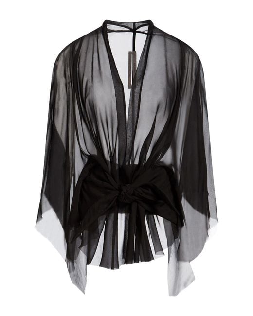 Rick Owens Black Top Silk