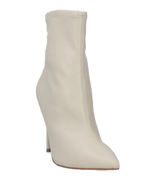 Steve Madden White Ankle Boots