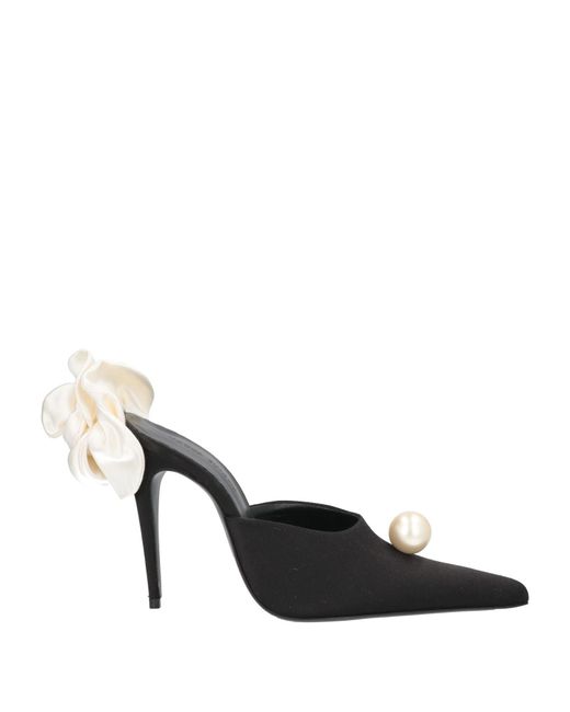 Magda Butrym Black Mules & Clogs Textile Fibers