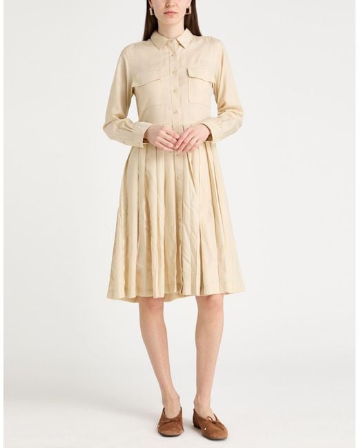 Lacoste Natural Midi Dress Lyocell