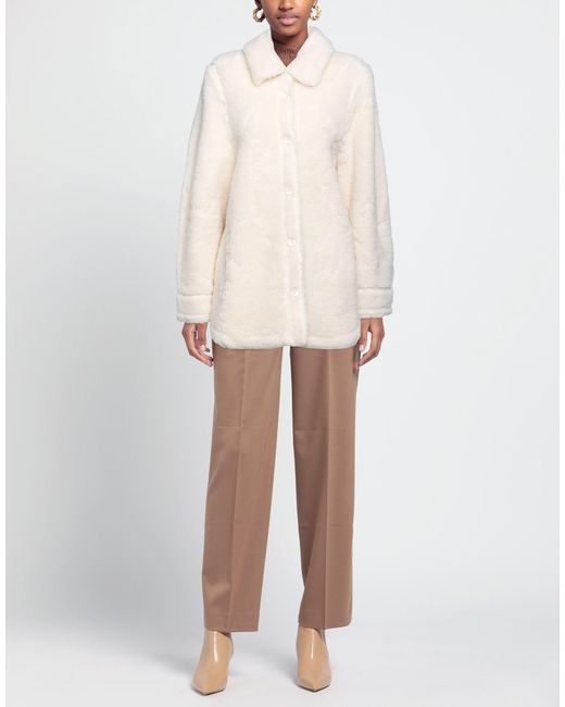 Stand Studio White Teddy Coat