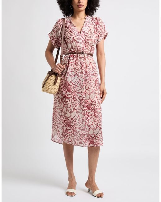 ALESSIA SANTI Pink Midi Dress Cotton