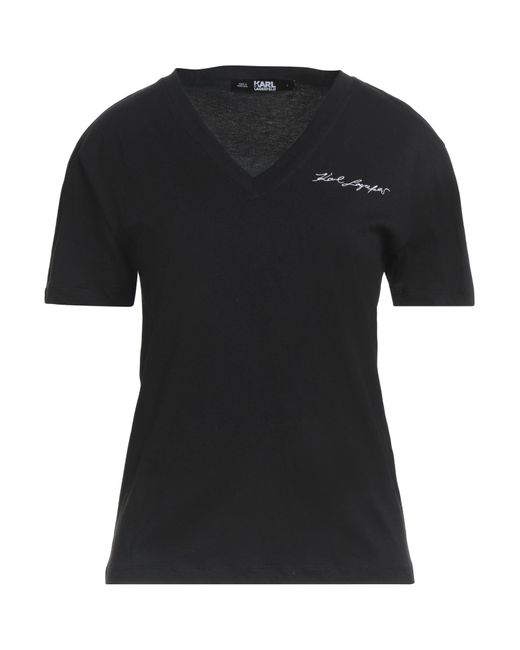 Karl Lagerfeld Black T-Shirt Organic Cotton