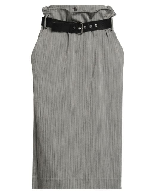 Tela Gray Light Midi Skirt Viscose, Polyester, Elastane