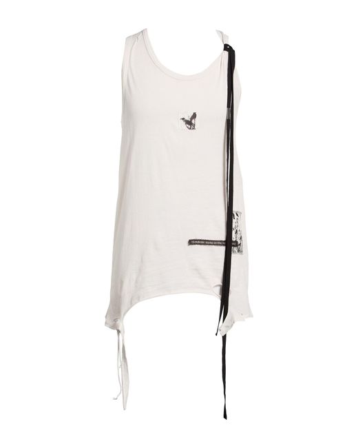 Ann Demeulemeester White Tank Top for men