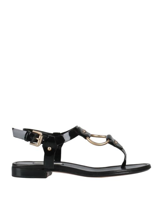 Deimille Black Thong Sandal