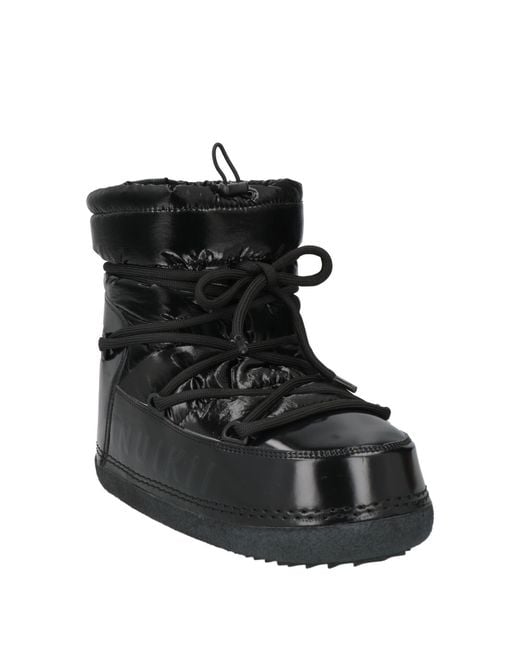 Inuikii Black Ankle Boots Textile Fibers