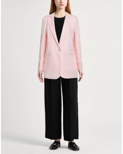 Boss Pink Blazer Linen, Viscose, Elastane