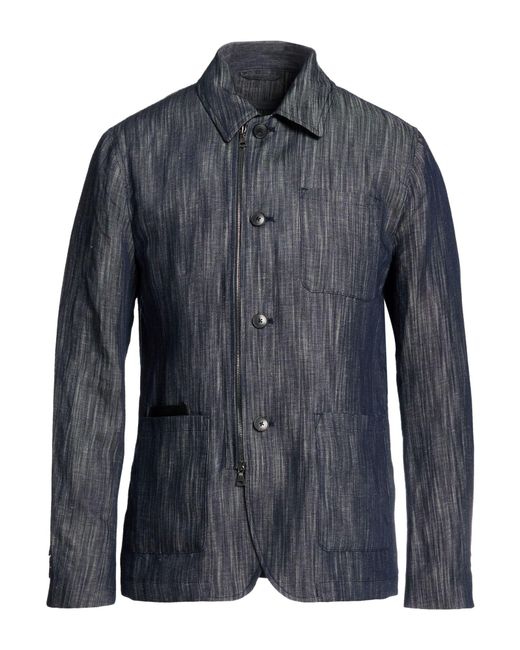 John Varvatos Blue Denim Outerwear for men