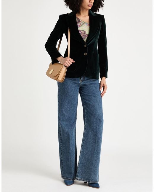Etro Black Blazer Cotton, Elastane