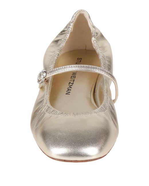 Stuart Weitzman White Ballet Flats Leather