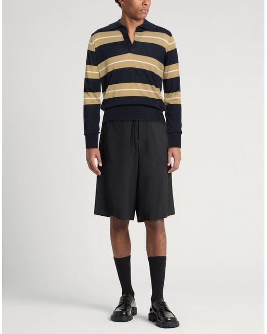AMI Blue Midnight Sweater Merino Wool, Silk for men