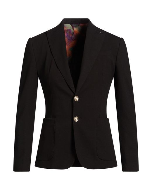 Emanuel Ungaro Black Blazer Polyester, Viscose, Elastane for men