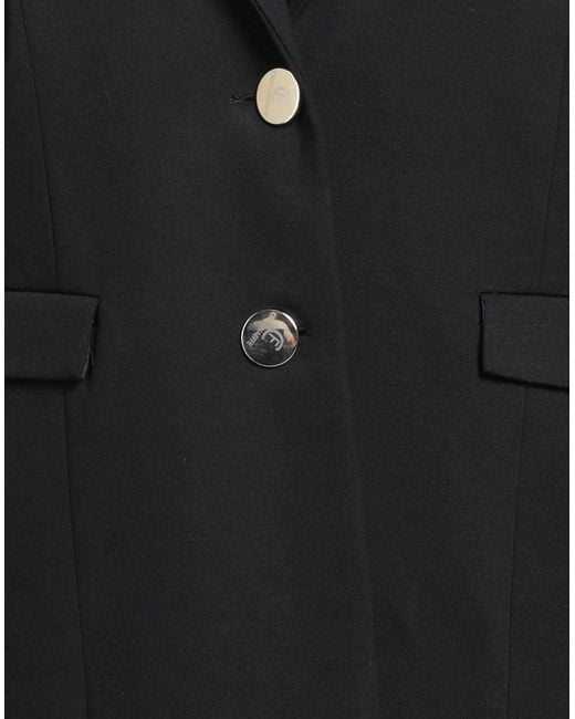 Cristinaeffe Black Blazer Viscose, Nylon, Elastane, Polyester