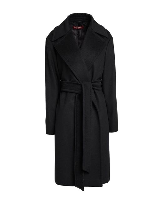 Max Mara Black Coat Virgin Wool