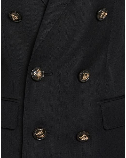 DSquared² Black Suit Polyester, Virgin Wool