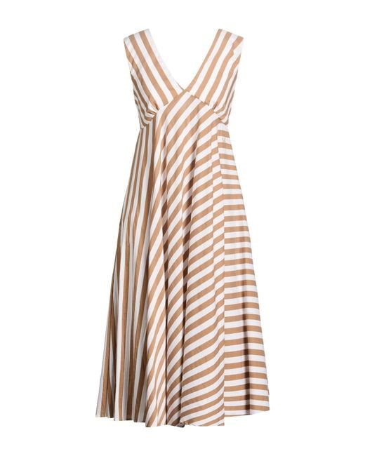 Semicouture Natural Midi Dresses