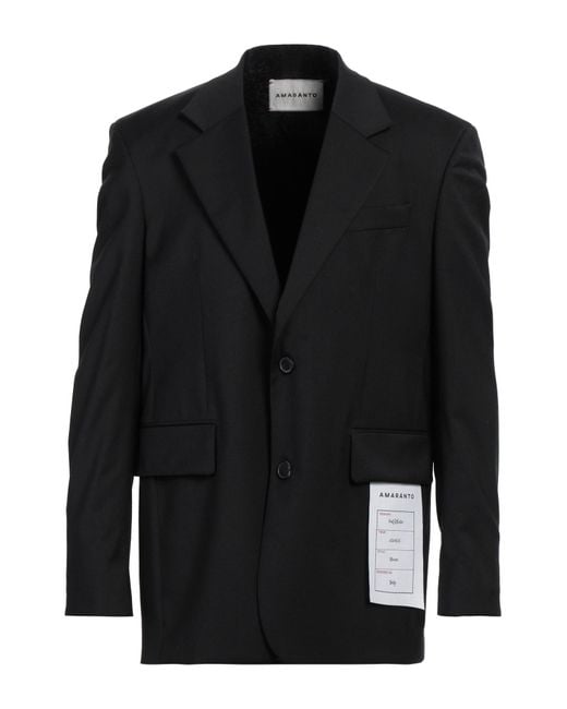 Amaranto Black Blazer for men