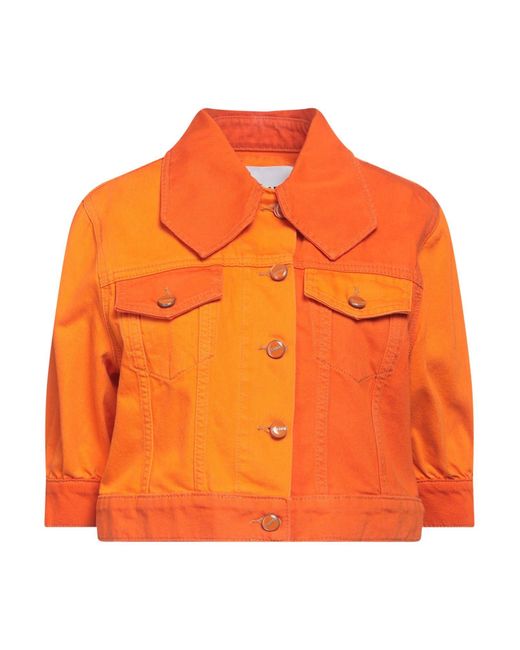 Ganni Orange Organic Cotton-denim Jacket