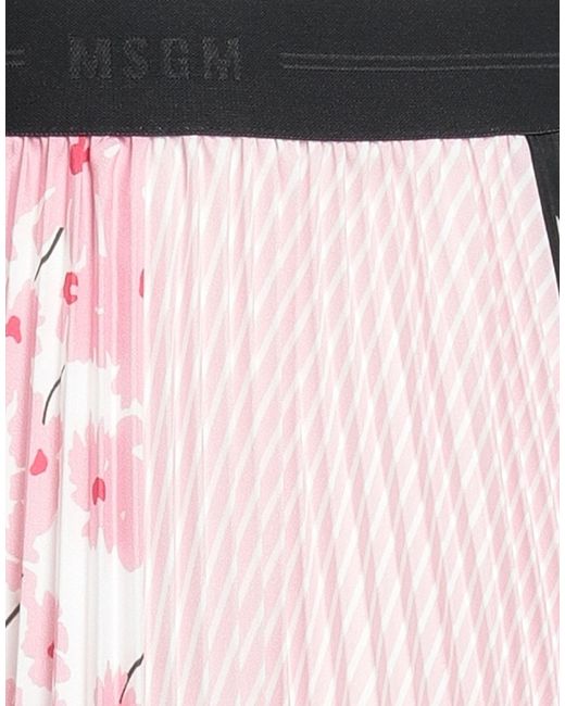 MSGM Pink Midi Skirt Polyester