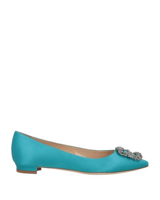 Manolo Blahnik Blue Ballerina