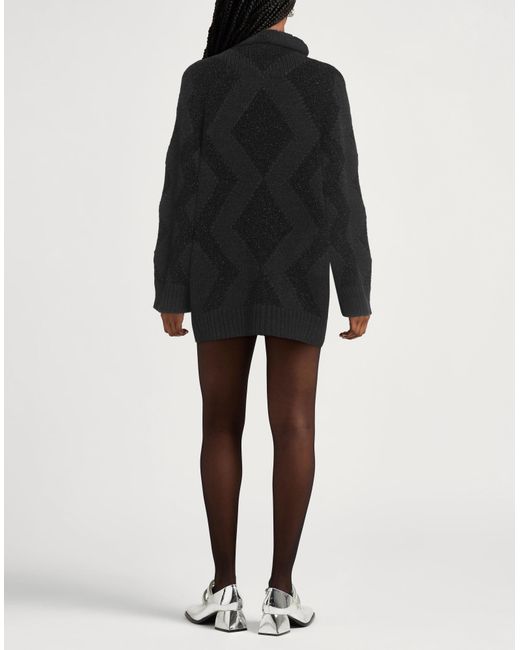 Circus Hotel Black Turtleneck Acrylic, Wool, Alpaca Wool, Polyamide, Metal