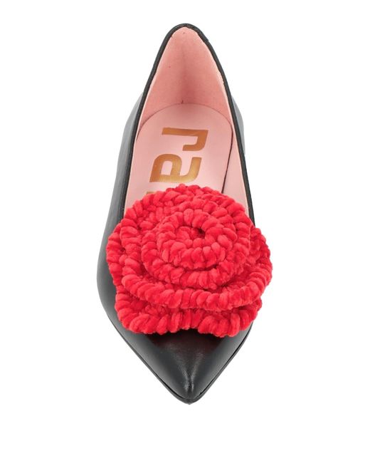Ras Red Ballet Flats Leather