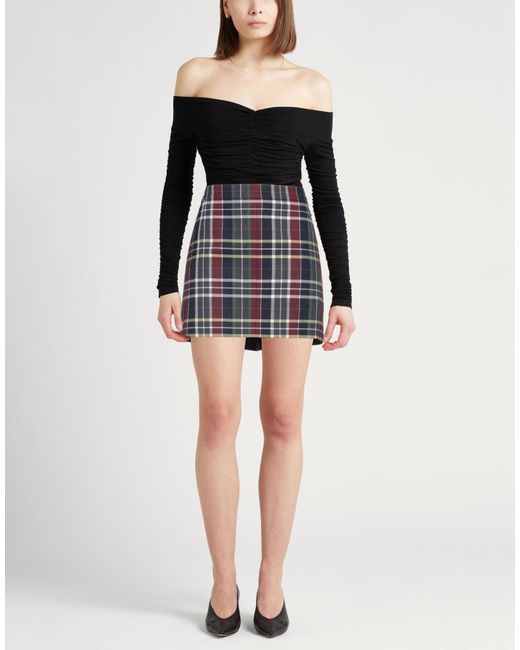 Thom Browne Blue Mini Skirt Wool