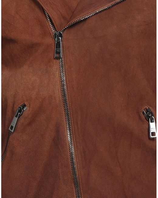 Giorgio Brato Brown Tan Jacket Leather for men